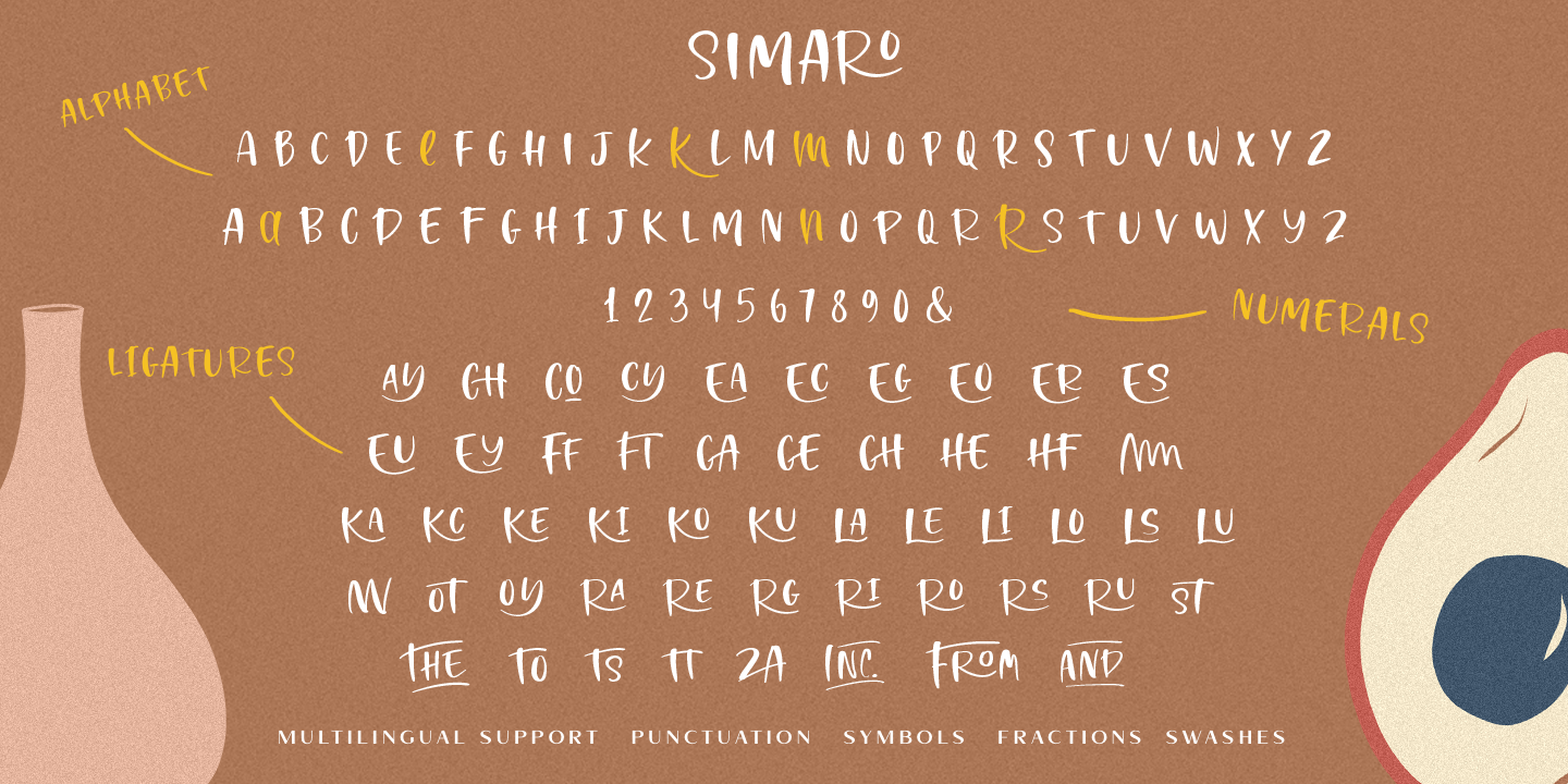 Пример шрифта Simaro Regular